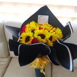 Bouquet girasoles y rosas R73