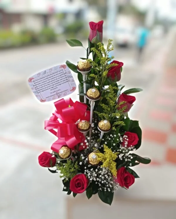 Escala chocolates x 7 rosas R15